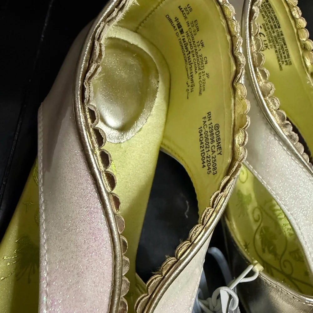 Disney’s Tiana Gold and Cream Glitter Princess Shoes